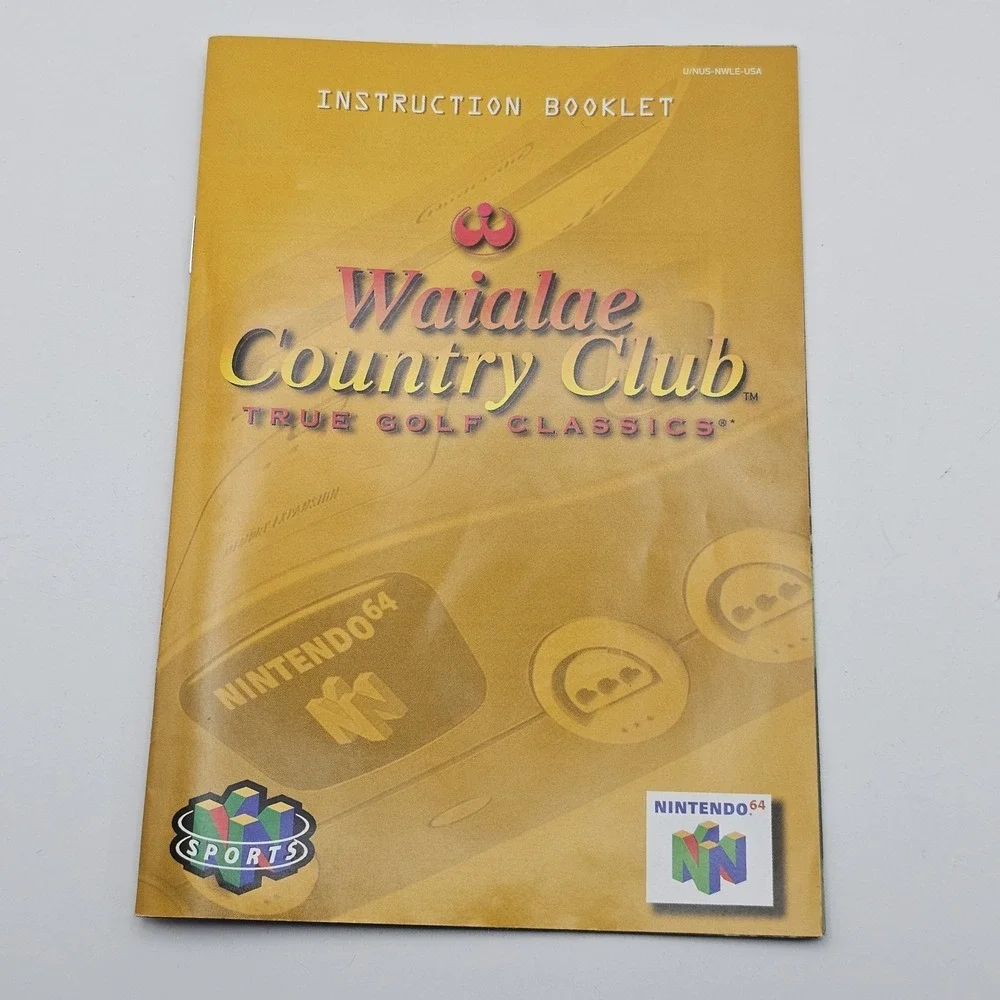 1998 Waialae Country Club‎ N64 Complete In Box CIB Nintendo 64 Game Lot